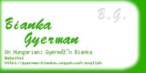 bianka gyerman business card